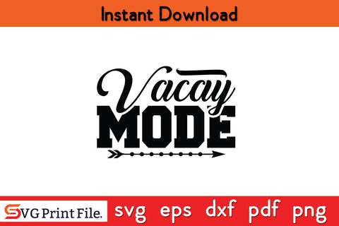 Vacay Mode Women Activate Summer Ice Drink Coconut T-Shirt SVG PNG SVG SVG Print File 