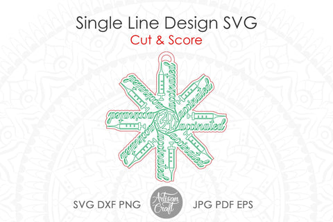 Vaccinated ornament, Christmas ornaments SVG, laser cutting, score ,engrave SVG Artisan Craft SVG 