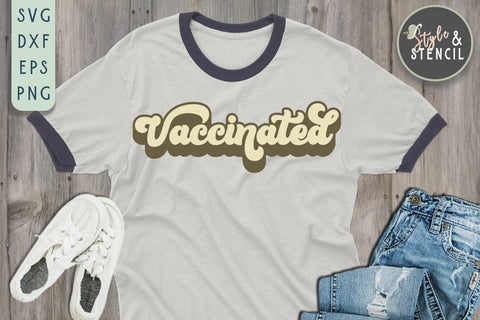Vaccinated Retro SVG SVG Style and Stencil 