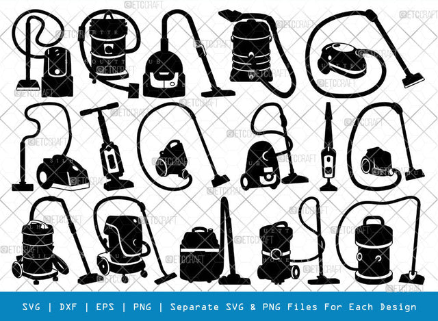 Vacuum Cleaner SVG, Cleaner Silhouette, Cleaning Svg, House Cleaner Svg, Vacuum Sweeper Svg, Housekeeping Svg, Cleaner Bundle SVG ETC Craft 
