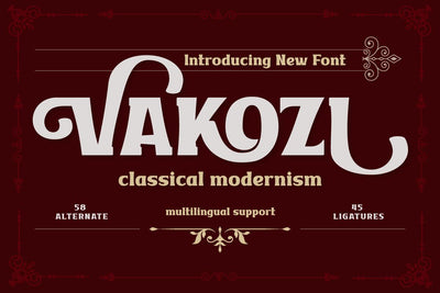 VAKOZI | Serif Classic Modernism Font twinletter 