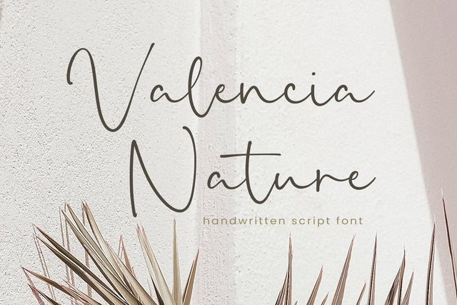 Valencia Nature - Script font Font Timur type 