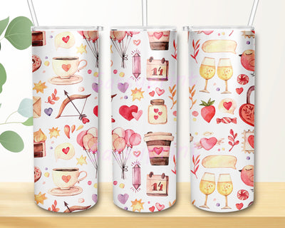 Valentine 20oz Skinny Tumbler Sublimation Designs for Straight Tapered Tumbler Design, PNG Digital Download Sublimation sassyprint 