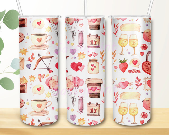 Valentine 20oz Skinny Tumbler Sublimation Designs for Straight Tapered Tumbler Design, PNG Digital Download Sublimation sassyprint 