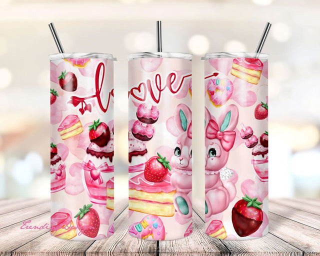 Valentine 20oz Skinny Tumbler Sublimation Designs for Straight/Tapered Tumbler Design - PNG Digital Download Sublimation TrendingDesign 