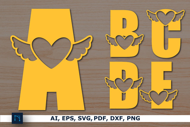 Valentine Alphabet SVG cut file Bundle SVG MD JOYNAL ABDIN 