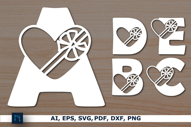 Valentine Alphabet SVG cut file Bundle SVG MD JOYNAL ABDIN 