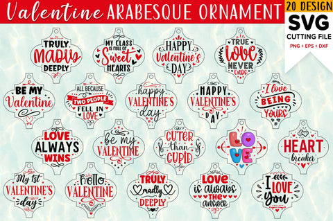 Valentine Arabesque Ornament SVG Bundle SVG SH_Tee store 