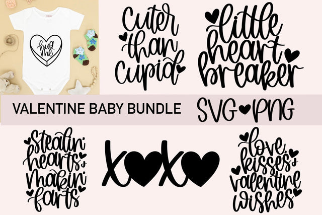 Valentine baby svg bundle, Hand lettered svg SVG AnitaAlyiaLettering 