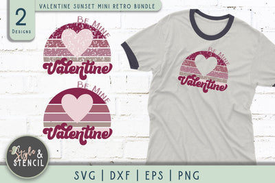 Valentine Be Mine Retro SVG - PNG, DXF, EPS, SVG, Cut File SVG Style and Stencil 