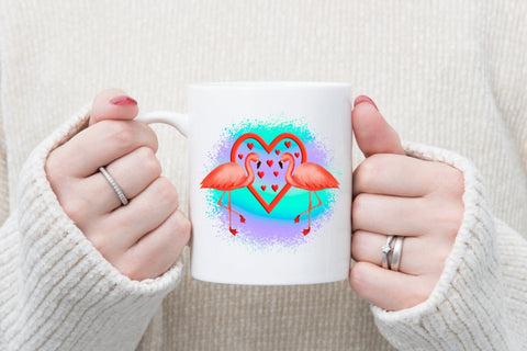 Valentine be mine sublimation | Flamingo sublimation design Sublimation Svetana Studio 