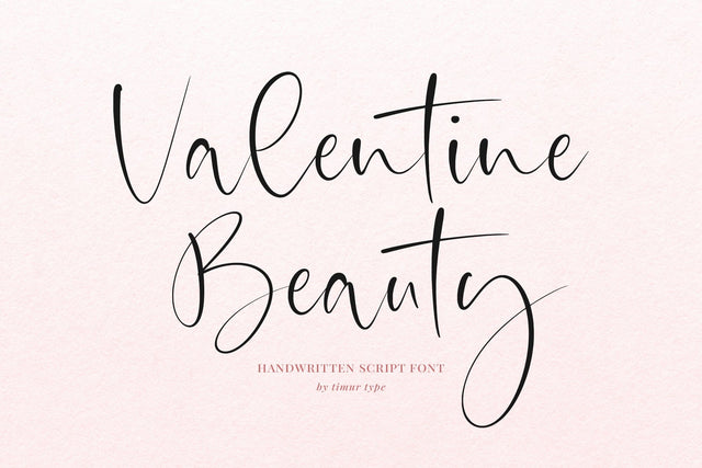 Valentine Beauty Font Timur type 