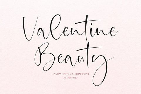 Valentine Beauty Font Timur type 
