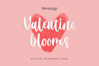 Valentine Blooms Font Rochart studio 