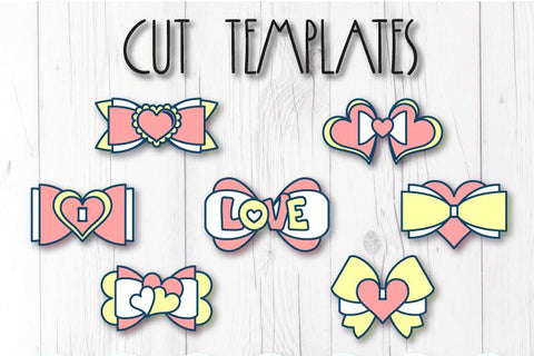 Valentine bows bundle SVG ArtiCuties 