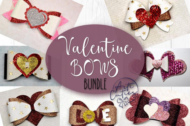 Valentine bows bundle SVG ArtiCuties 