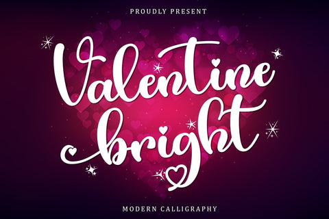 Valentine Bright Font Sakha Design Studio 