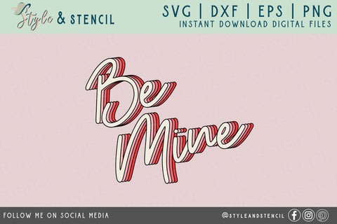 Valentine Bundle Retro SVG - PNG, DXF, EPS, SVG, Cut File SVG Style and Stencil 