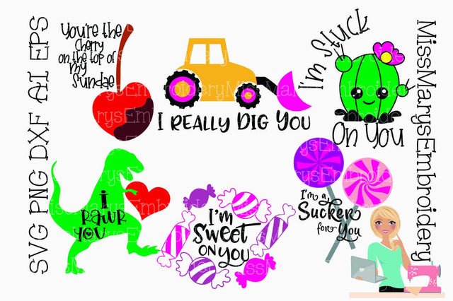 Valentine Bundle SVG MissMarysEmbroidery 