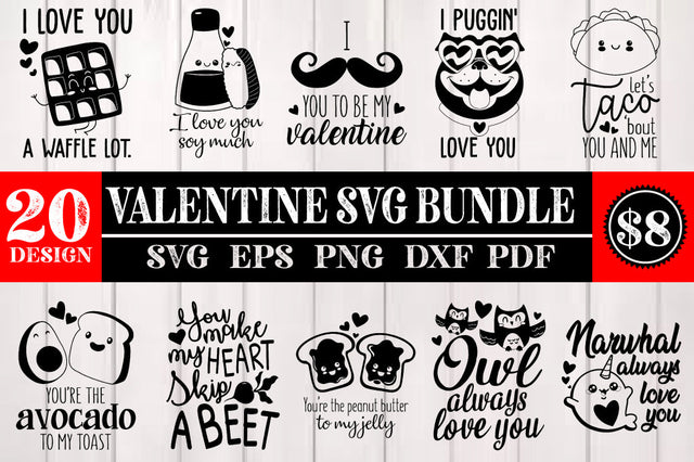 Valentine Bundle Vol 01 - Love Quote Art SVG Svgcraft 