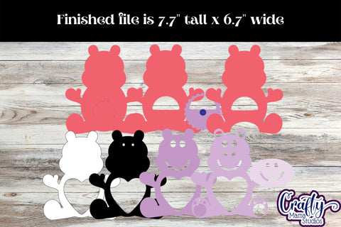 Valentine Candy Dome Holder, Animal Candy Ornament Bundle 1 SVG Crafty Mama Studios 