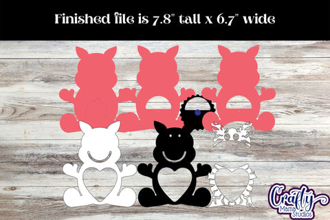 Valentine Candy Dome Holder, Animal Candy Ornament Bundle 2 SVG Crafty Mama Studios 