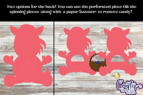 Valentine Candy Dome Holder, Animal Candy Ornament Bundle 4 SVG Crafty Mama Studios 