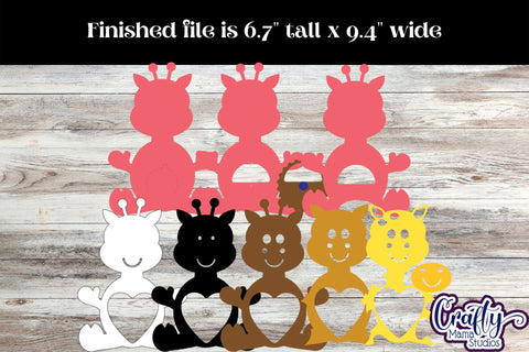 Valentine Candy Dome Holder, Animal Candy Ornament Giraffe SVG Crafty Mama Studios 