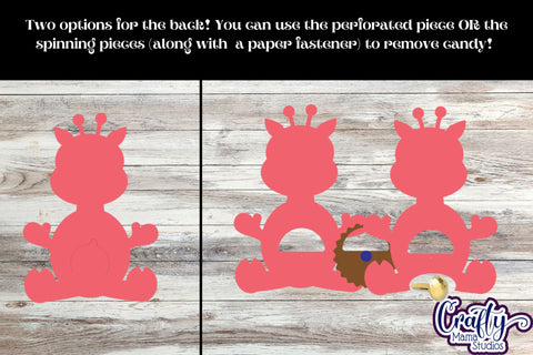 Valentine Candy Dome Holder, Animal Candy Ornament Giraffe SVG Crafty Mama Studios 