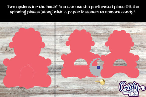 Valentine Candy Dome Holder, Animal Candy Ornament Sheep Svg SVG Crafty Mama Studios 