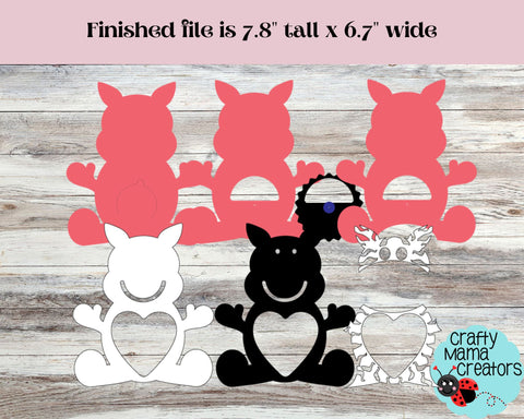 Valentine Candy Dome Holder, Animal Candy Ornament Zebra Svg SVG Crafty Mama Studios 