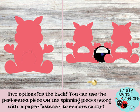 Valentine Candy Dome Holder, Animal Candy Ornament Zebra Svg SVG Crafty Mama Studios 