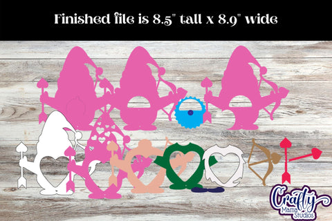 Valentine Candy Dome Holder, Cupid Gnome Candy Ornament Svg SVG Crafty Mama Studios 