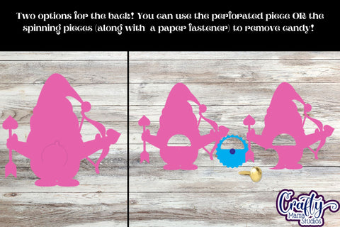 Valentine Candy Dome Holder, Cupid Gnome Candy Ornament Svg SVG Crafty Mama Studios 