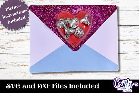 Valentine Candy Dome Holder, Envelope Candy Ornament Svg SVG Crafty Mama Studios 