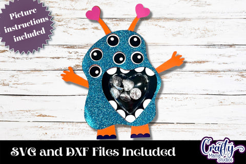 Valentine Candy Dome Holder, Eyeball Monster Candy Ornament SVG Crafty Mama Studios 