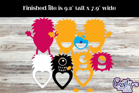 Valentine Candy Dome Holder, Furry Monster Candy Ornament SVG Crafty Mama Studios 