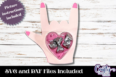 Valentine Candy Dome Holder, I Love You Candy Ornament Svg SVG Crafty Mama Studios 