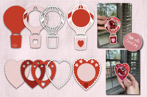 Valentine Candy Dome Holder SVG Bundle| Heart candy holders SVG| Valentine treat holder| Treat box SVG Createya Design 