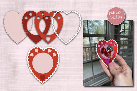 Valentine Candy Dome Holder SVG| Heart candy holder SVG| Valentine treat holder| Treat box SVG Createya Design 