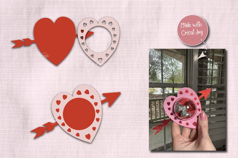 Valentine Candy Dome Holder SVG| Heart candy holder SVG| Valentine treat holder| Treat box SVG Createya Design 