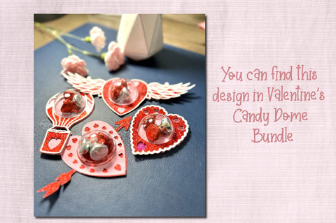 Valentine Candy Dome Holder SVG| Valentine truck candy holder SVG| Valentine treat holder| Treat box SVG Createya Design 