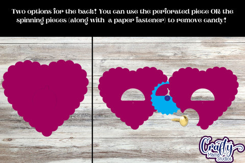 Valentine Candy Dome Holder, Triple Heart Candy Ornament Svg SVG Crafty Mama Studios 