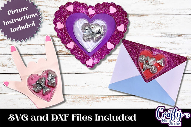 Valentine Candy Dome Holder, Valentine Symbols Candy Bundle SVG Crafty Mama Studios 