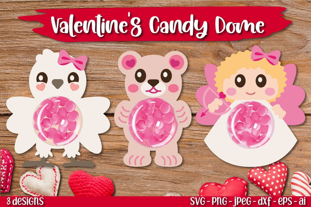 Valentine Candy Dome Ornaments | Valentine SVG bundle SVG TatiStudio 