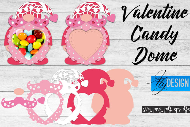 Valentine Candy Dome SVG | Candy Holders SVG | Treat Box SVG SVG Fly Design 