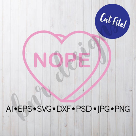Valentine Candy Heart SVG SVG BNRDesignShop 