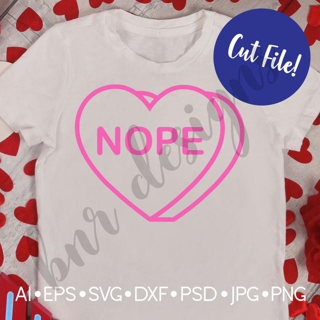 Valentine Candy Heart SVG SVG BNRDesignShop 