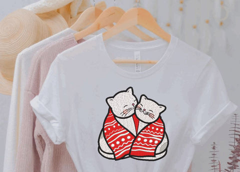 Valentine Cats Machine Embroidery Design Embroidery/Applique DESIGNS Canada Embroidery 