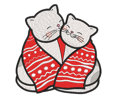 Valentine Cats Machine Embroidery Design Embroidery/Applique DESIGNS Canada Embroidery 